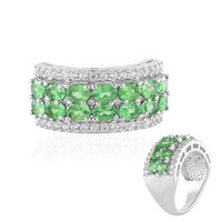 Anello in argento con Tsavorite della Tanzania