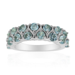 Anello in argento con Topazio Blu Cielo