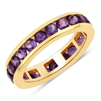 Anello in argento con Ametista Zambiana
