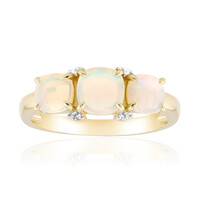 Anello in oro con Opale Bianco Brasiliano