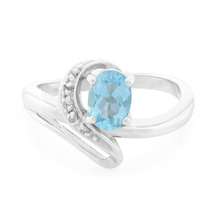Anello in argento con Apatite Blu