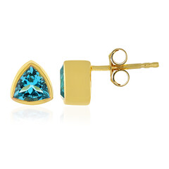 Orecchini in argento con Topazio Blu Svizzero