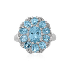 Anello in argento con Topazio Blu Cielo