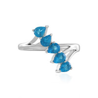 Anello in argento con Apatite Blu Neon