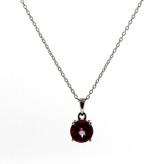 Collana in argento con Topazio Flamingo