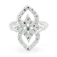 Anello placcato in platino con Diamante Fancy