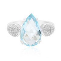 Anello in argento con Topazio Blu Cielo