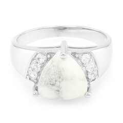 Anello da uomo in argento con Howlite