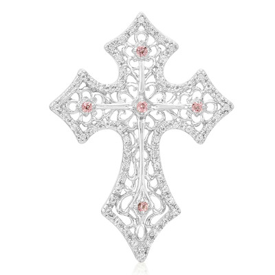 Ciondolo in argento con Tormalina Rosa