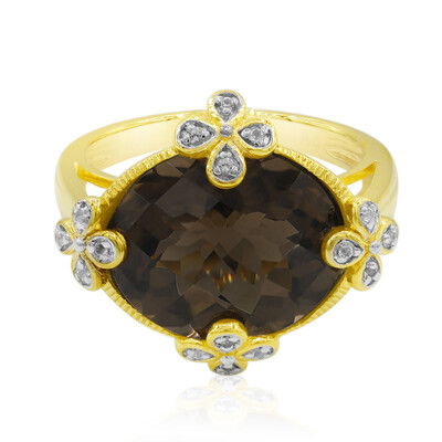 Anello in argento con Quarzo Fumè