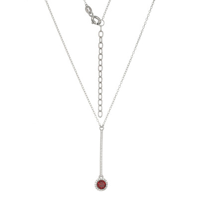 Collana in argento con Granato Mozambico