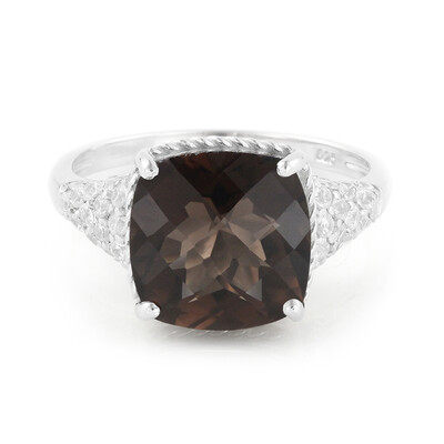 Anello in argento con Quarzo Fumè