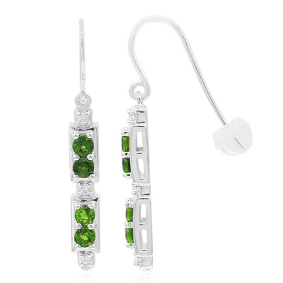 Orecchini in argento con Diopside Russo (Remy Rotenier)