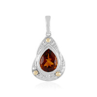 Ciondolo in argento con Citrino Madeira (Granulieren)