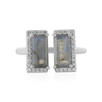 Anello in argento con Labradorite