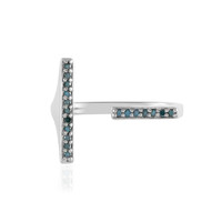 Anello in argento con Diamante Blu I3 (de Melo)