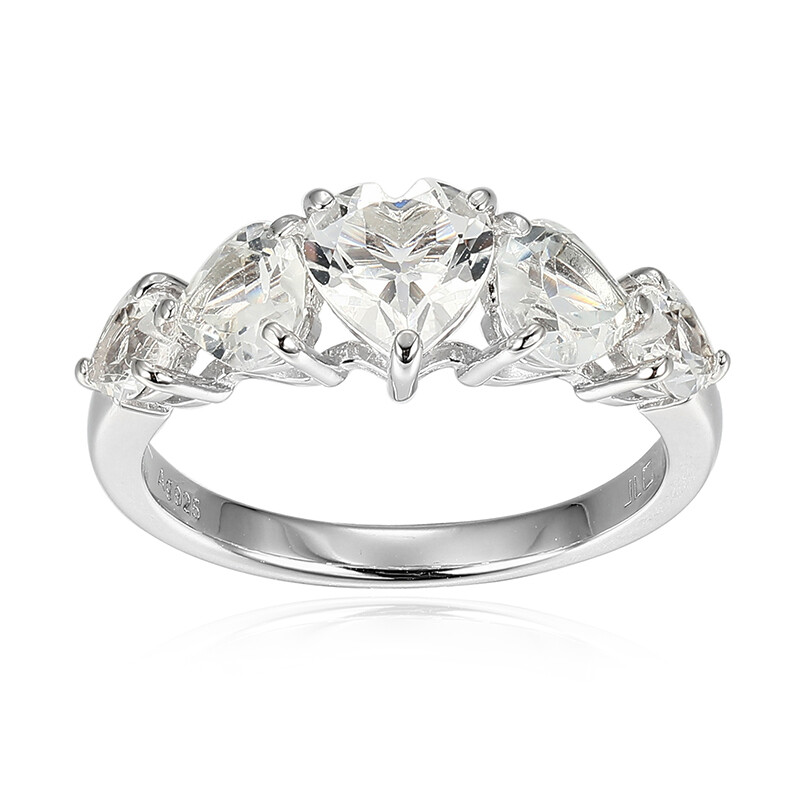 Gemma Di Topazio Bianco Naturale Con Gemelli In Argento Sterling 925