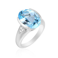 Anello in argento con Topazio Blu Cielo