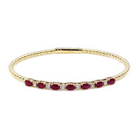 Bracciale in oro con Rubino Mozambico AAA (CIRARI)