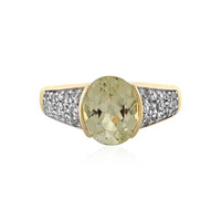 Anello in oro con Kunzite Canarino