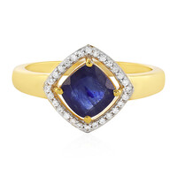 Anello in argento con Zaffiro Blu del Madagascar
