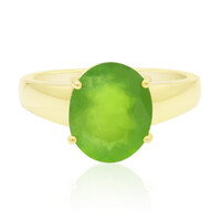 Anello in oro con Opale Verde Brasiliano