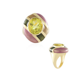 Anello in argento con Quarzo Limone (Adela Silber)