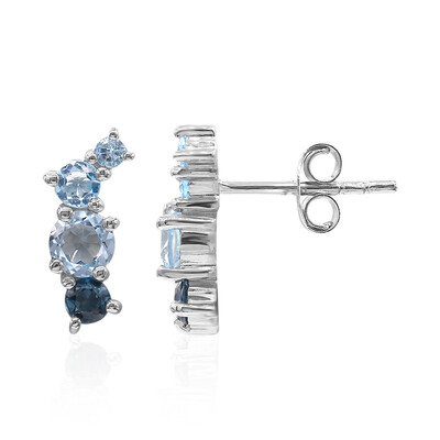 Orecchini in argento con Topazio Blu Cielo