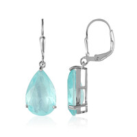 Orecchini in argento con Quarzo blu pastello