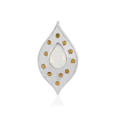 Ciondolo in argento con Opale di Welo(Adela Silber)