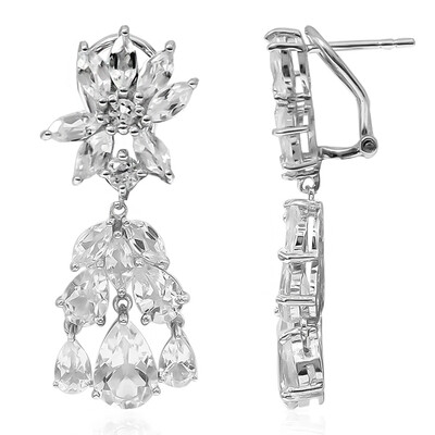 Orecchini in argento con Topazio Bianco