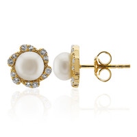Orecchini in argento con Perla d'Acqua Dolce Bianca