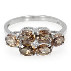 Anello in argento con Zircone Cannella