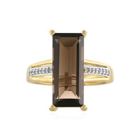 Anello in argento con Quarzo Fumè