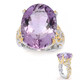 Anello in argento con Ametista Rose de France (Gems en Vogue)