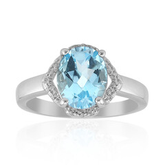 Anello in argento con Topazio Blu Cielo