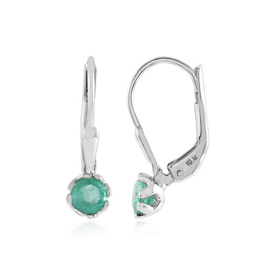 Orecchini in argento con Smeraldo Colombiano