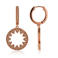 Orecchini in oro con Diamante Rose de France SI1 di Argyle