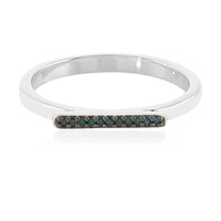 Anello in argento con Diamante Blu I3