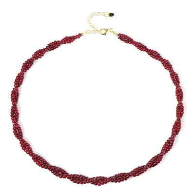 Collana in argento con Corindone color rubino