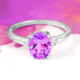 Anello in argento con Ametista Rose de France