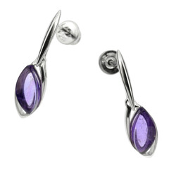 Orecchini in argento con Ametista