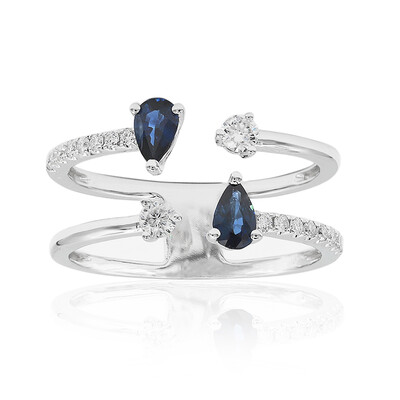 Anello in oro con Zaffiro Ceylon