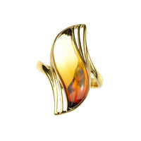 Anello in argento con Ambra Baltica