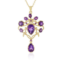 Collana in argento con Ametista Zambiana
