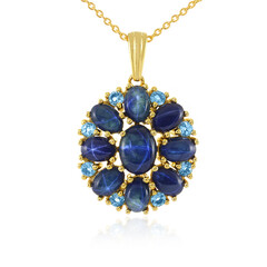 Collana in argento con Zaffiro Stellato Blu