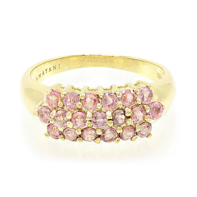Anello in oro con Zaffiro Padparadscha (non riscaldato) (AMAYANI)