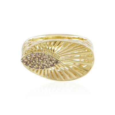 Anello in oro con Diamante Champagne I2 (Ornaments by de Melo)