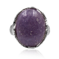 Anello in argento con Lepidolite