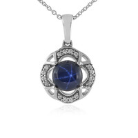 Collana in argento con Zaffiro Stellato Blu